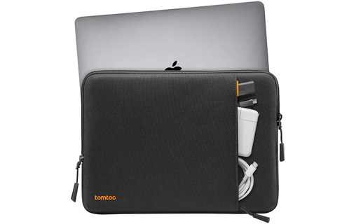 Housse pour MacBook Pro 16" - Noir - tomtoc 360 - Tissu recyclé