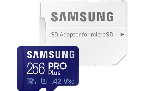 Samsung Carte Micro-SD PRO PLUS 256 Go avec adaptateur SD - Carte