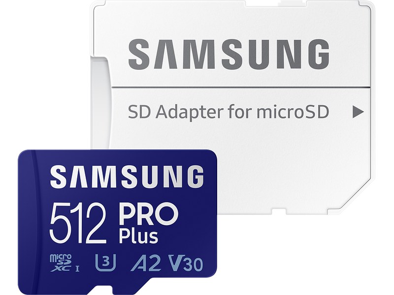 Samsung Carte Micro-SD PRO PLUS 512 Go avec adaptateur SD - Carte