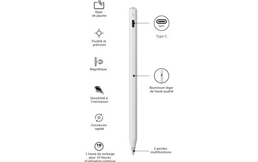 Stylet pour iPad SwitchEasy EasyPencil Pro 4 - Blanc