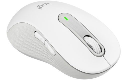 Souris sans fil Logitech Signature M650 L - Blanche - Pour gaucher, Ergonomique