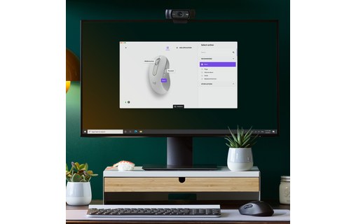 Souris sans fil Logitech Signature M650 L - Blanche - Pour gaucher, Ergonomique