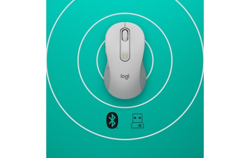 Souris sans fil Logitech Signature M650 - Blanche - Ergonomique