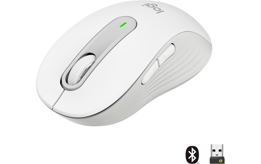 Souris sans fil Logitech Signature M650 - Blanche - Ergonomique