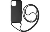 Coque Cordon iPhone 12 et 12 Pro Semi-rigide Lanière Tour du Cou 80cm noir
