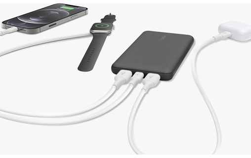 Batterie Externe 15W 10 000mAh 2 Ports USB + 1 USBC 15W BOOST CHARGE Belkin Noir
