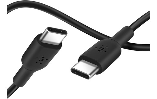Câble USB-C vers USB-C Power Delivery 18W Résistant 1m Belkin Boost Charge Noir