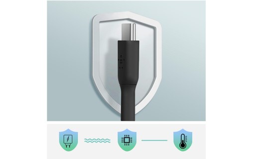 Câble USB-C vers USB-C Power Delivery 18W Résistant 1m Belkin Boost Charge Noir