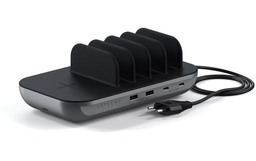 Station de charge 70W 2x USB, 2x USB-C Power Delivery et Zone Charge QI Satechi