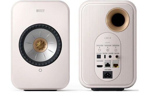 KEF LSX II Blanc Mineral - Enceintes sans fil Hi-Fi multiroom Wi-Fi / AirPlay 2