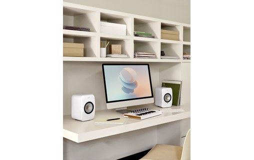 KEF LSX II Blanc Mineral - Enceintes sans fil Hi-Fi multiroom Wi-Fi / AirPlay 2