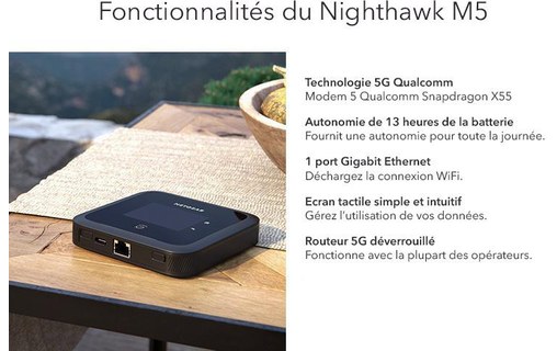 Routeur 5G NETGEAR Nighthawk M5 - Bi-bande 2100 Mbit/s