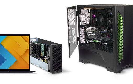 Carte PCIe 3.0 Sonnet McFiver pour 2 SSD M.2 NVMe, 1 port 10 GbE, 2 ports USB-C