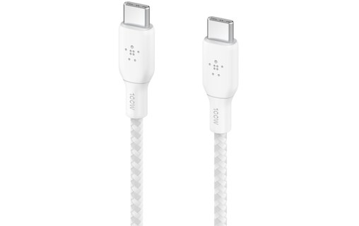 Câble Belkin USB-C vers USB-C 100 W USB 2.0 - 3 m - Blanc