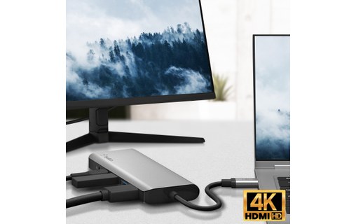 HUB USB-C 7en1 HDMI, 2x USB, SD/Micro SD, Audio Jack 3,5mm USB-C 100W Belkin