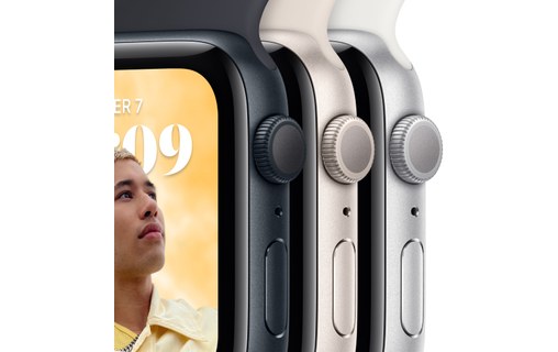 Apple Watch SE OLED 44 mm Noir GPS (satellite)