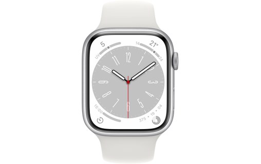 Apple Watch Series 8 OLED 45 mm Argent GPS (satellite)