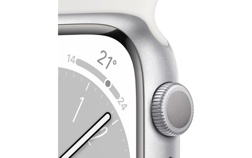 Apple Watch Series 8 OLED 45 mm Argent GPS (satellite)