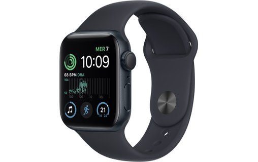 Apple Watch SE OLED 40 mm Noir GPS (satellite)