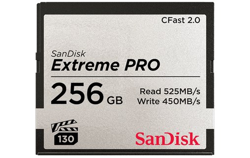 Carte CFast 2.0 SanDisk Extreme Pro 256 Go