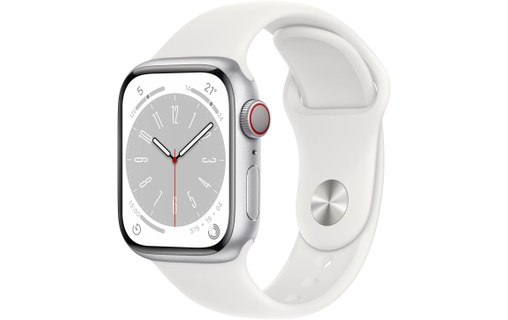 Apple Watch Series 8 OLED 41 mm 4G Argent GPS (satellite)