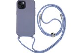 Coque Cordon Pour Apple iPhone 15 Pro Max Semi-rigide Lanière Tour du Cou  80cm (Violet)