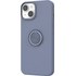 Novodio Coque en silicone pour iPhone 14 avec support ring - Bleu