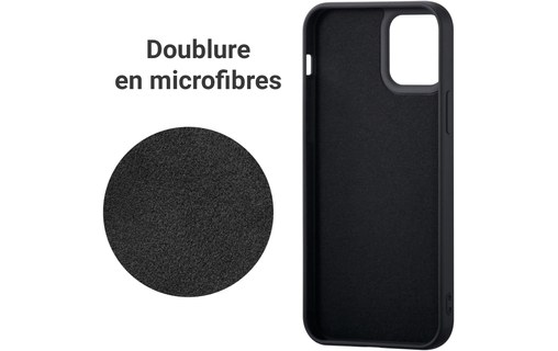 Novodio Coque en silicone pour iPhone 14 Pro Max avec support ring - Noir