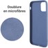 Novodio Coque en silicone pour iPhone 14 Plus avec support ring - Bleu