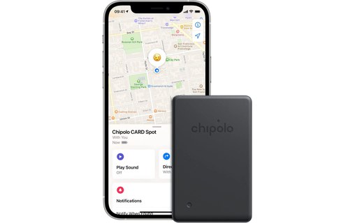 Chipolo CARD Spot - Tracker pour portefeuille - Application Localiser Apple