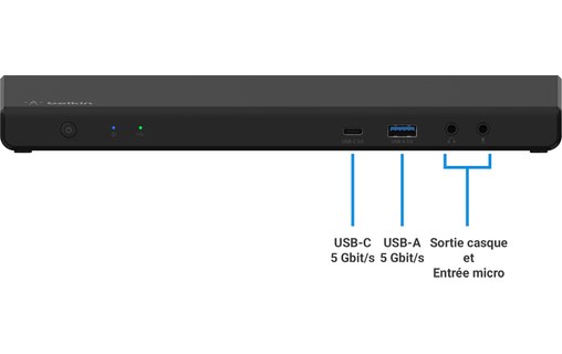 Belkin Station d'accueil USB-C DisplayLink pour 3 écrans (HDMI, DisplayPort)