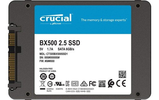 Crucial BX500 500 Go - SSD 2,5" 3D NAND