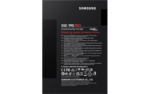 Samsung SSD 990 PRO 1 To - Barette SSD M.2 NVMe PCIe
