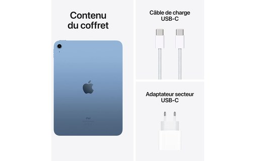 Apple iPad 10,9" - 2022 - Wi-Fi - 64 Go - Bleu