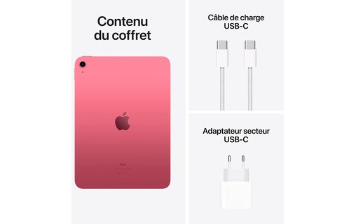 Apple iPad 10,9" - 2022 - Wi-Fi - 256 Go - Rose