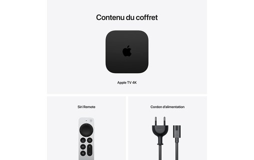 Apple TV 4K Wi-Fi + Ethernet 128 Go 3e génération 2022