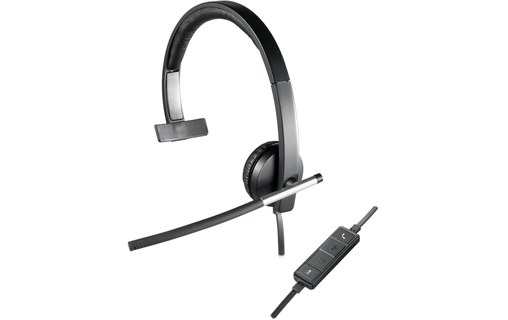 Micro-casque Logitech H650e Mono Argent, Noir - USB