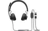 Micro-casque Logitech Zone, Graphite - USB, USB-C