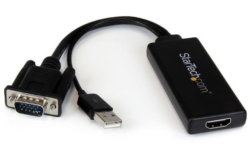 StarTech.com VGA2HDU câble vidéo et adaptateur Noir