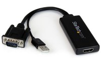 StarTech.com VGA2HDU câble vidéo et adaptateur Noir