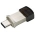 Clé USB-C et USB-A Transcend JetFlash 890 64 Go - Argent, Noir - USB 3.2