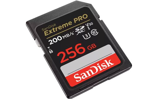 Carte SDXC SanDisk Extreme Pro 256 Go, UHS-I, V30