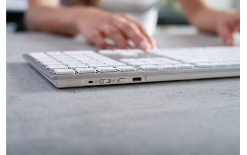 Clavier sans fil pour Mac CHERRY KW 9100 Slim - Argent