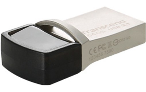 Clé USB-C et USB-A Transcend JetFlash 890 64 Go - Argent, Noir - USB 3.2