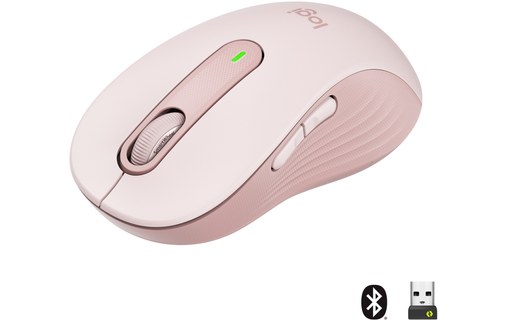 Souris sans fil Logitech Signature M650 L - Rose - Ergonomique