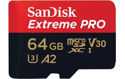 Carte microSDXC SanDisk Extreme Pro 64 Go avec adaptateur SD, UHS-I, V30