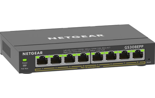Switch Ethernet NETGEAR GS308EPP 8 ports - Manageable, PoE, L2/L3