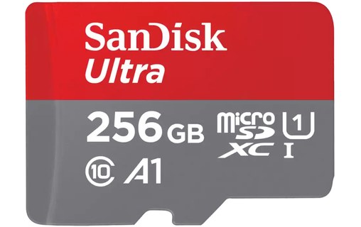 Carte microSDXC SanDisk Ultra 256 Go avec adaptateur SD, UHS-I, A1