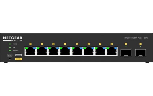 Switch Ethernet NETGEAR GSM4210PX-100EUS 8 ports - Manageable, PoE, L2/L3