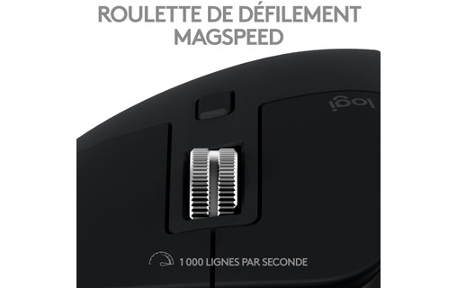 Souris sans fil pour Mac Logitech MX Master 3S - Noire - Ergonomique